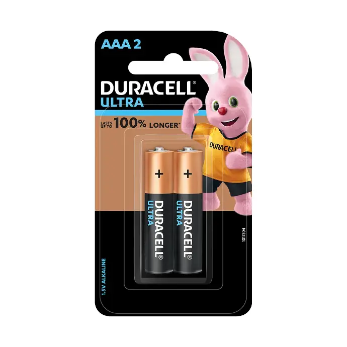 [041333038155] DURACELL BATTERIES AAA 2PC