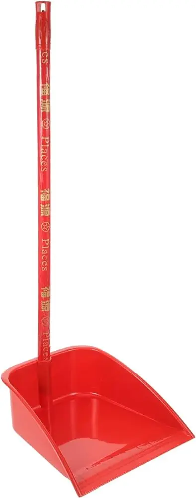[7506240636441] DUST PAN LONG WITH HANDLE PLASTIC  TR
