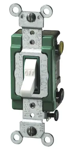 [078477361924] Double Pole Ivory Switch 30A, 120-277V - 3032-21