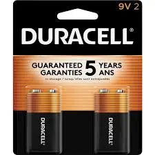 [041333216010] Duracell 9 Volt Batteries - 2pk
