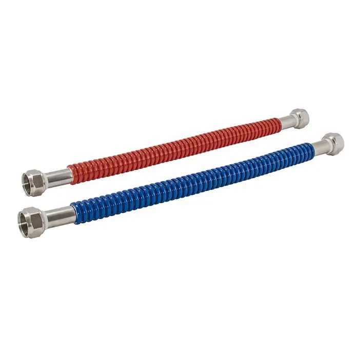 [091712383932] EASTMAN 3/4" FIP X 3/4" FIP X 24" SS WATER HEATER CONNECTOR HOSE 2PK - 0437124C