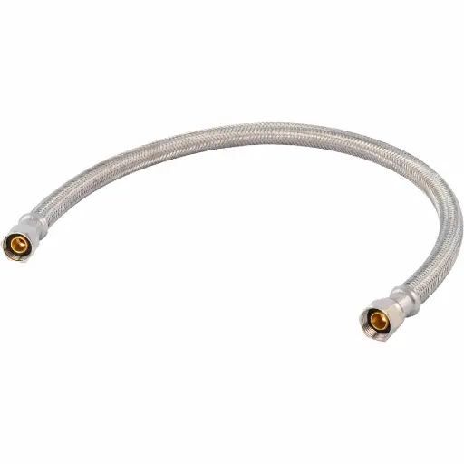 [091712480372] EASTMAN 3/8" COMP X 3/8 COMP X 20" STAINLESS STEEL SUPPLY LINE DELTA