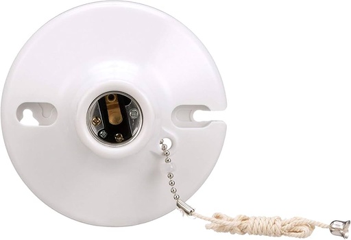 [032664750595] EATON PLASTIC LAMPHOLDER, PULL CHAIN - S759W-CD-SP