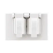[032664537837] EATON WP OUTLET COVER RECTANGULAR 4-9/16 WHITE - S1962W-SP