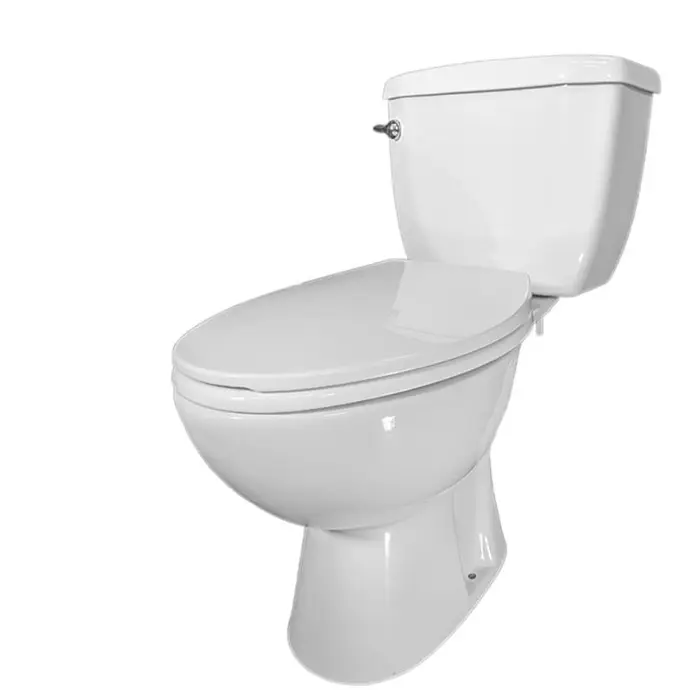 [7441118206145] ELONGATED P TRAP TOILET WHITE W/OUT SEAT