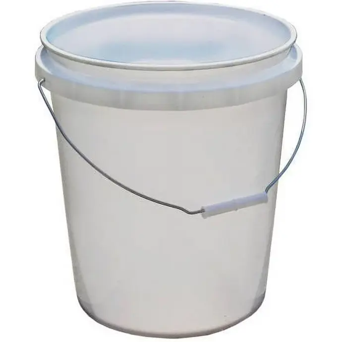 [098262010134] ENCORE PLASTIC PAIL BUCKET 5GAL WHITE/BLACK - 21013/250003