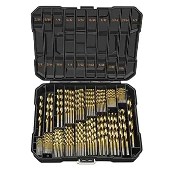 [ETDBA230A00] ENERTWIST TITANIUM DRILL BIT KIT SET METAL AND WOOD 230-PIECE COATED...
