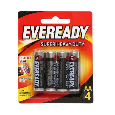 [039800040008] EVEREADY BATTERIES AA 4PC