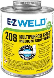 [892996002317] EZ WELD CEMENT CPVC MULTIPURPOSE MED AMBER 1/4 - 20801 