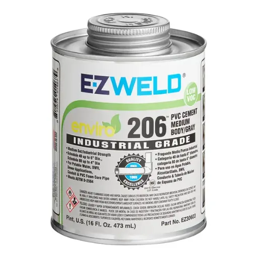 [892996002249] EZ WELD HD PVC CEMENT MED BODY 16oz PINT - 20603-EZ