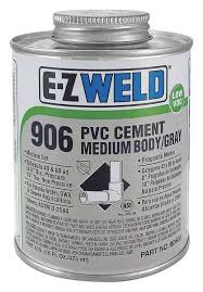 [812574014662] EZ WELD HD PVC CEMENT MED BODY GRAY 8oz 1/2 PINT - 30602-EZ