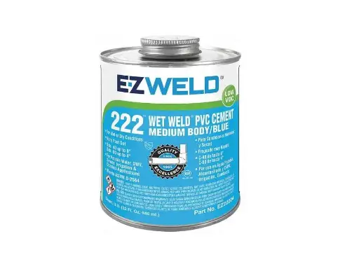 [812574014747] EZ WELD PVC WET/DRY PVC CEMENT 8oz 1/2PINT - 32202-EZ