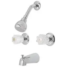 [091712105626] EZ- FLO CP 2 VALVE SHOWER SET, ACRYL HANDLE - 10562C