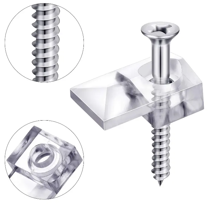 [091712564515] EZ-FLO MIRROR CLIP W/SCREW SHORT SINGLE - 56451