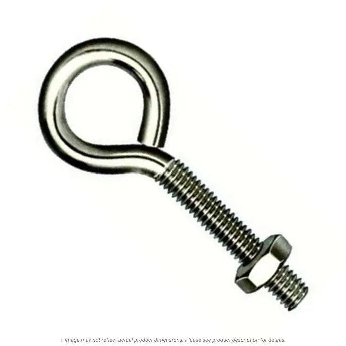 [008236496543] FG SS EYE BOLT WITH NUT 3/8-16 X 6" - 320770
