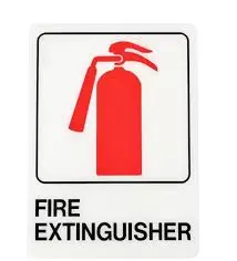 [029069020682] FIRE EXTINGUISHER SIGN 5" X 7" HY-KO - D-16