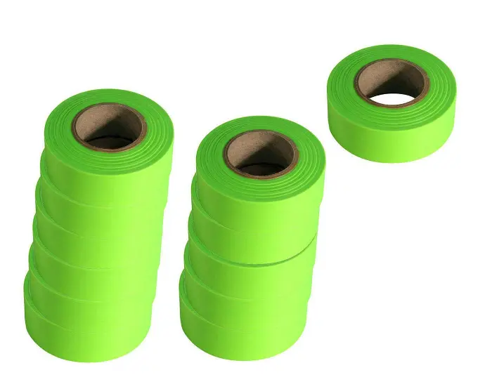 [024721710055] FLOURESCENT LIME MARKING TAPE - ROLL IRWIN