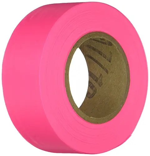 [024721710048] FLOURESCENT PINK MARKING TAPE - ROLL IRWIN