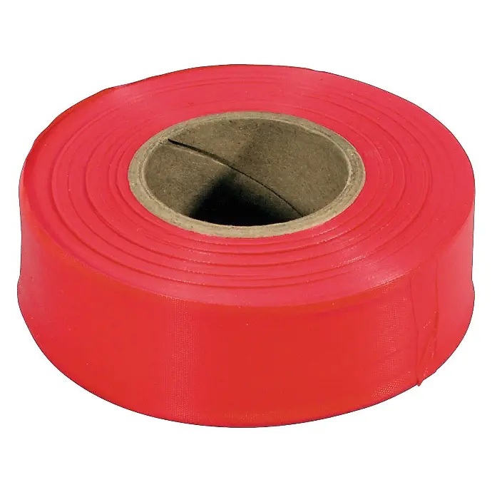 [024721710024] FLOURESCENT RED MARKING TAPE - ROLL IRWIN