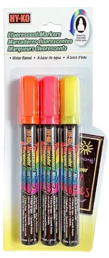 [029069406189] FLUORECENT MARKER S-2 PK HY-KO - 40618