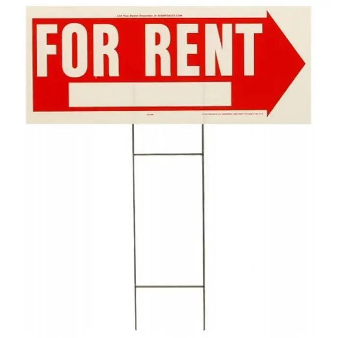 [084100006148] FOR RENT SIGN 10" X 24" HY-KO - RS-806