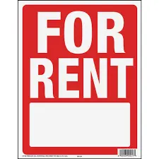 [029069500177] FOR RENT SIGN 14" X 18" WITH FRAME HY-KO - SIY-213