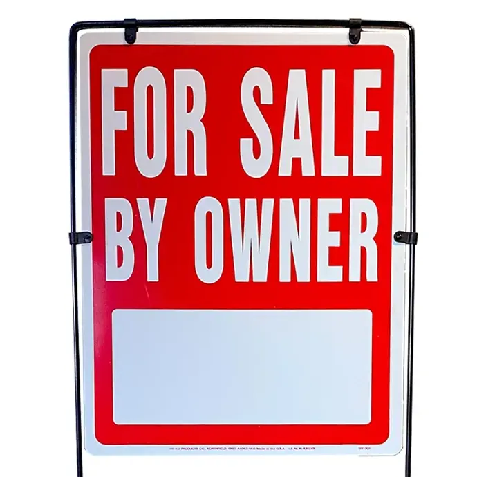 [029069500122] FOR SALE BY OWNER SIGN 14" X 18" WITH FRAME HY-KO - SIY-201