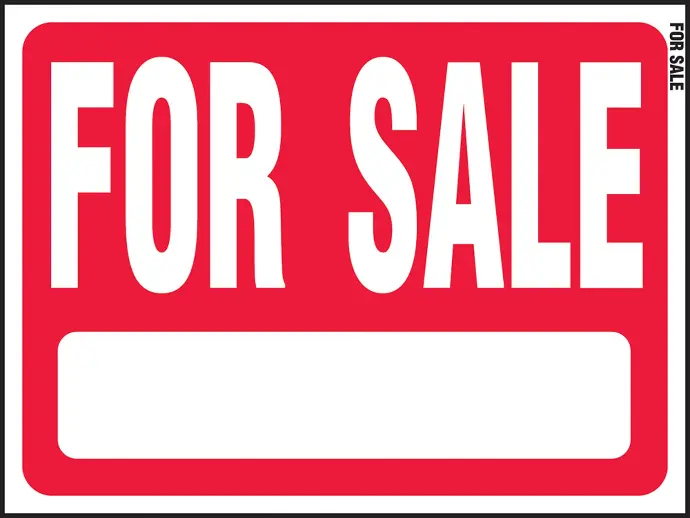 [029069203344] FOR SALE SIGN 18" X 24" HY-KO - RS-604