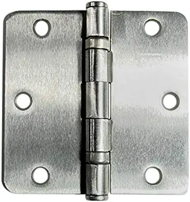 [7705509196362] FR216 SOLID STEEL HINGE 3.5" X 3.5" X  2.2MM SATIN NICKEL WITH BALL BEARINGS