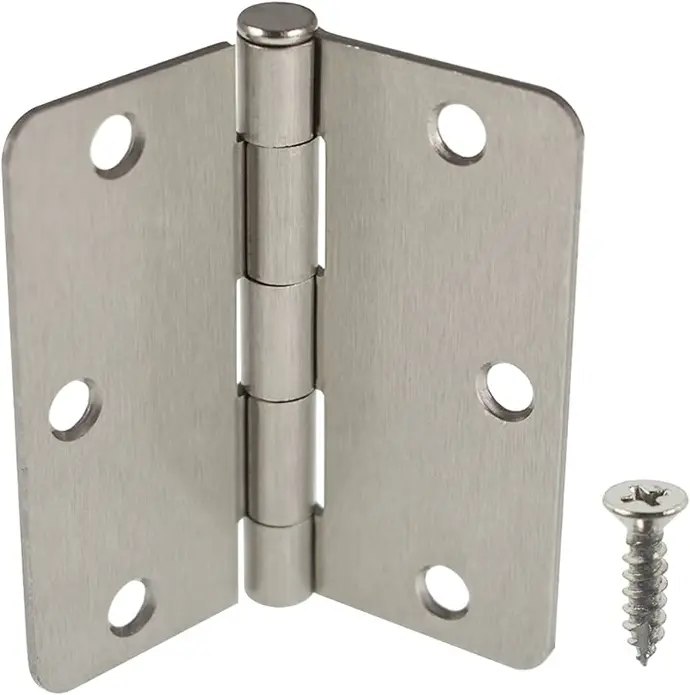 [7705509196386] FR218 SOLID STEEL HINGE 4.0" X 4.0" X  2.2MM SATIN NICKEL