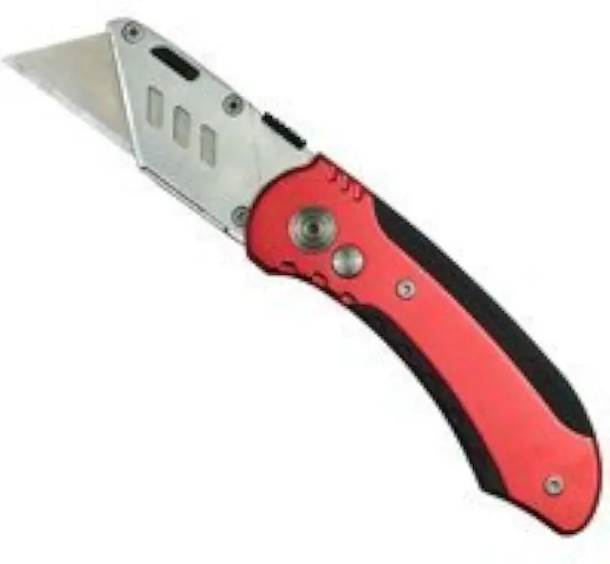[045734986619] Folding Utility Knife w/blades - MintCraft 009-6479