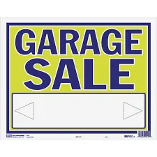 [029069225100] GARAGE SALE SIGN 18.5" X 14" HY-KO - SPN-110