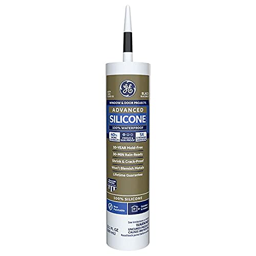 [028756956754] GE SILICONE 100% BLACK 10.1OZ - 2813670