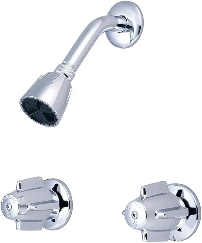[091712106616] GENUINE CP 8" BASSIC BRASS 2 VALVE TUBO AND SHOWER SET FAUCET 2 HANDLE - 10661C....