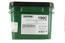 [688955182974] GENUNIE FLEXCO 190C PAIL STYLE 190 QUICK FIT BOLT SOLID PLATE FASTENERS SINGLE - 20013