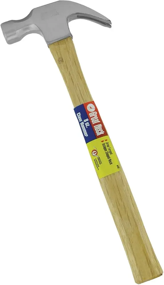 [076812011732] GREAT NECK 8oz WOOD HAMMER - M8C