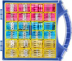 [HX1369] HAISSTRONICA 620PCS MARINE GRADE HEAT SHRINK WIRE CONNECTORS KIT 3 COLORS...
