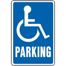 [029069107345] HANDICAPPED PARKING SIGN ALUM 18" X 12" HY-KO - HW-13
