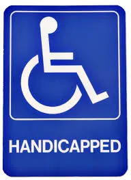 [029069020699] HANDICAPPED SIGN 5" X 7" HY-KO - D-17