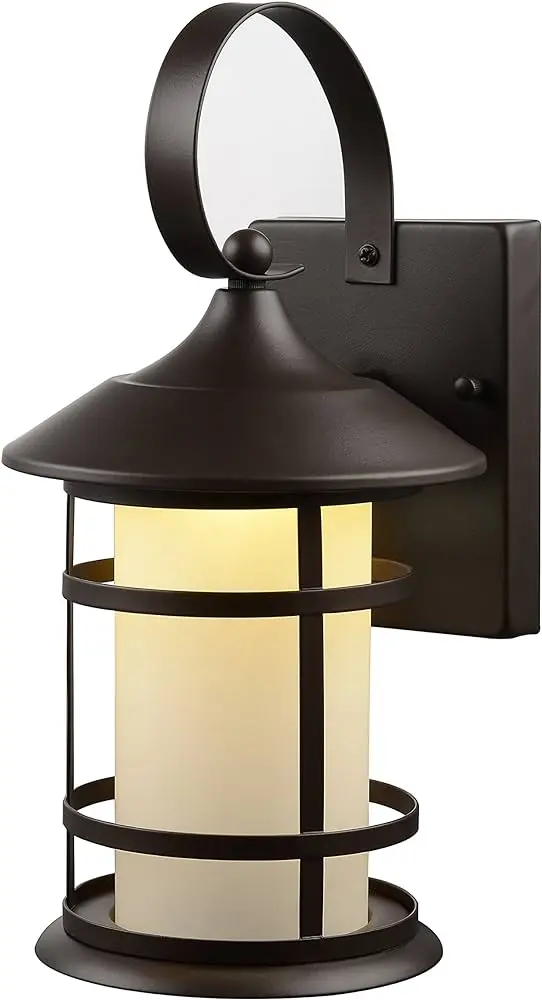 [802062212014] HARDWARE HOUSE 1-LIGHT LANTERN WITH FROSTED GLASS WALL FIXTURE - 212014