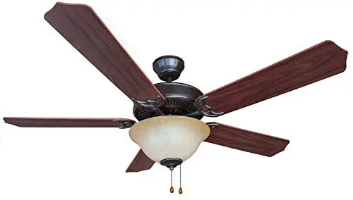 [802062239387] HARDWARE HOUSE 52" 5-BLADES CEILING FAN W/LED BULBS CLASSIC BRONZE - 239837