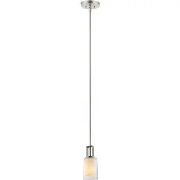 [802062212762] HARDWARE HOUSE EL DORADO 1-LIGHT CEILING PENDANT FIXTURE SATIN NICKEL - 212762