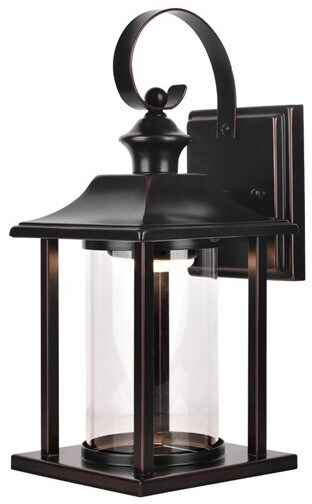[802062251525] HARDWARE HOUSE OIL RUBBED BRONZE LED LANTERN - 251525