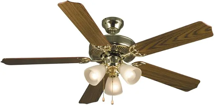 [802062415903] HARDWARE HOUSE PALLADIUM 52" TRIPLE MOUNT CEILING FAN LIGHT OAK - 415901