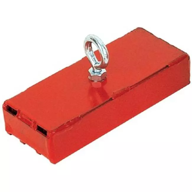 [095421075423] HEAVY DUTY RETRIEVING MEGNET RED 150# PULL - 07542