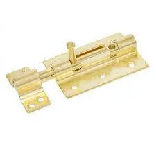 [17705059305946] HEAVY DUTY TOWER BOLT BRASS PLATED 5" WITH SCRWS - DX1445