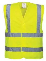 [503610814149] HIGH VISIBILITY YELLOW TWO BAND AND BRACE VEST XLARGE PORTWEST