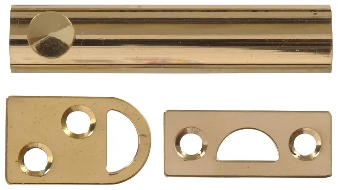 [008236915228] HILLMAN 3" SOLID BRASS SURFACE BOLT BRASS FINISH - 852047