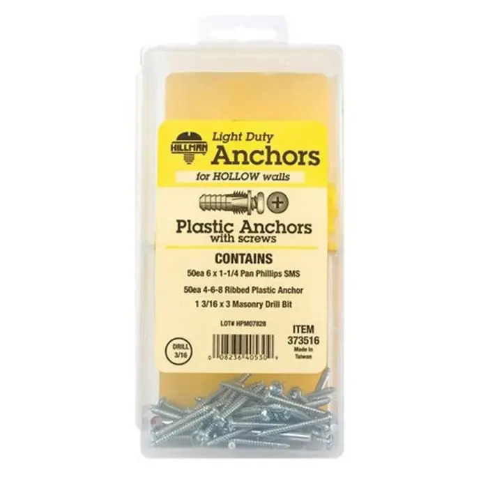 [008236405309] HILMAN RIB PLASTIC ANCHOR KIT 4-6-8 - 373516