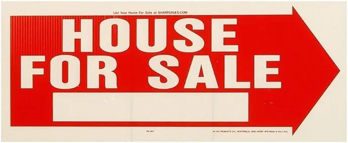 [084100006094] HOUSE FOR SALE SIGN 10" X 24" HY-KO - RS-801